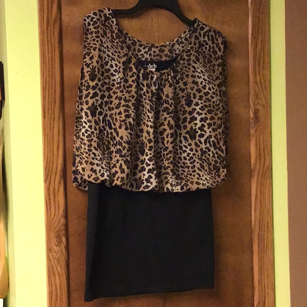 Deb blouson Dress Sleeveless Scoop Neckline